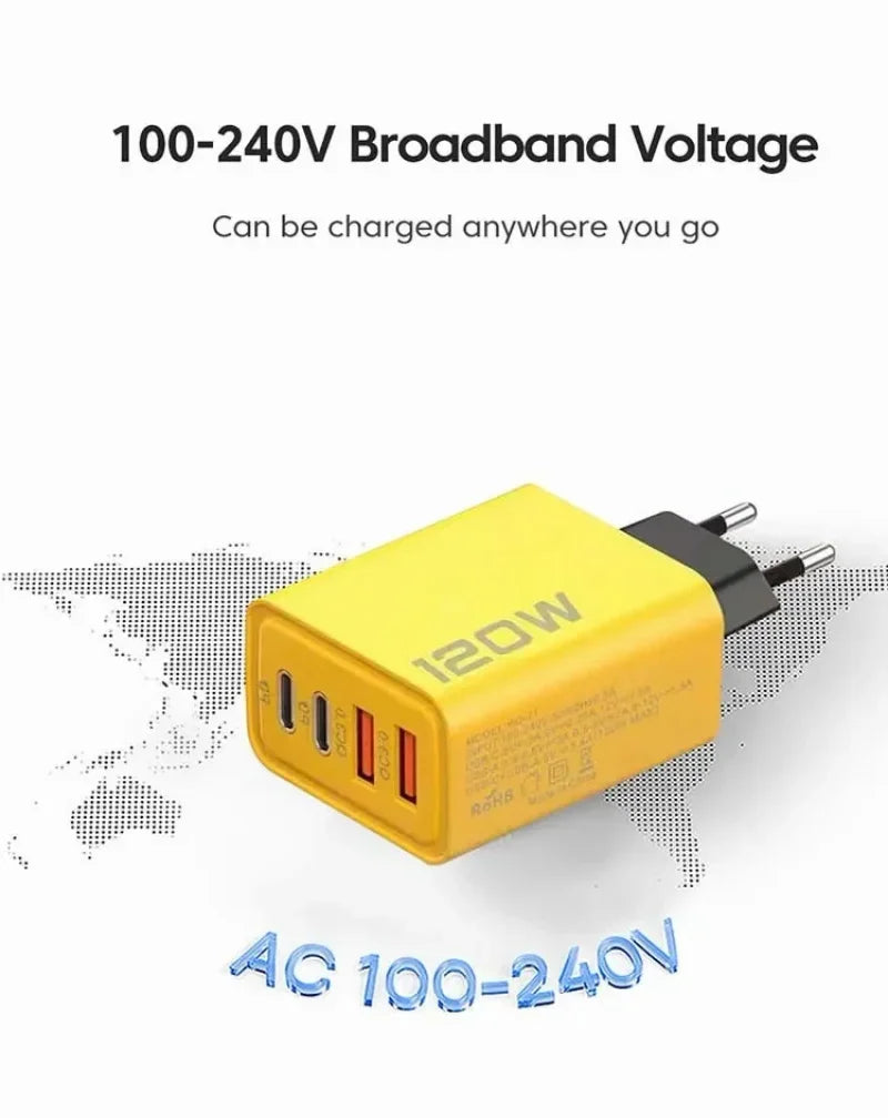 Super fast charger 120W EU/US plug