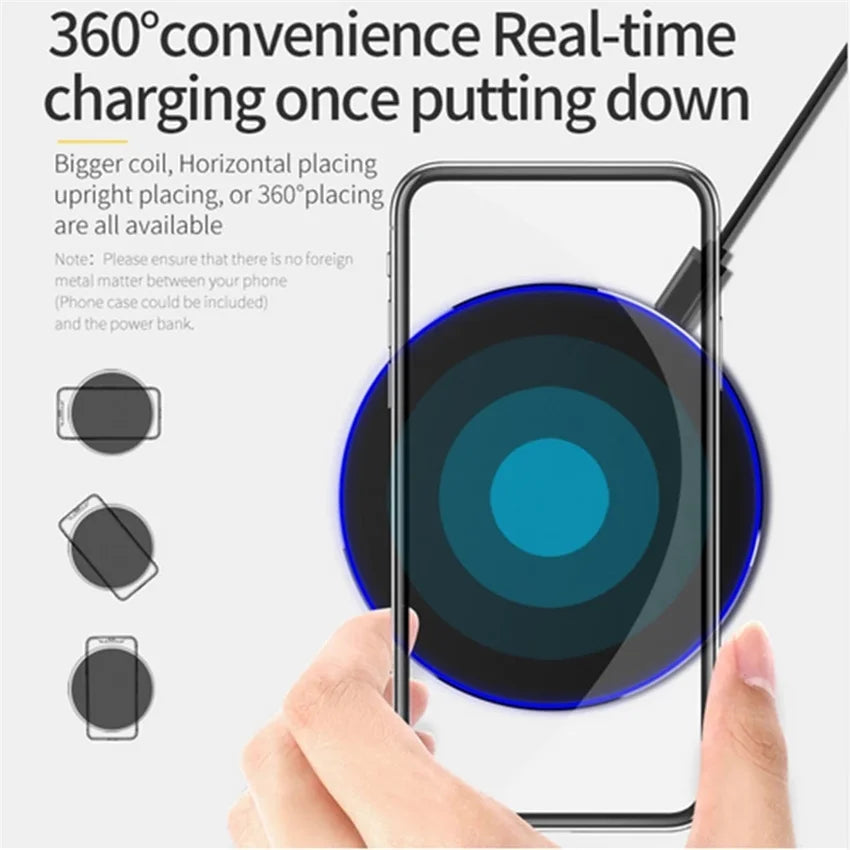 30W Wireless Charger Pad for iPhone  Samsung Xiaomi Fast Charging Docking Station