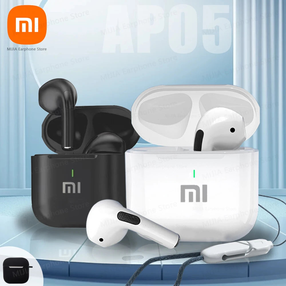 XIAOMI Wireless In Ear Headphone AP05 HiFi Stereo Sound Headphone Buds5 Bluetooth5.3 Headset With Silicone Case For Android iOS