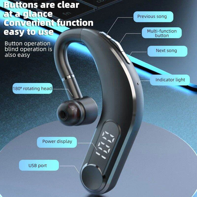 M22 Business headset 5.2 Bluetooth Earphone long battery life Wireless Earphone Handsfree Sports Earbuds With Mic LED Displa