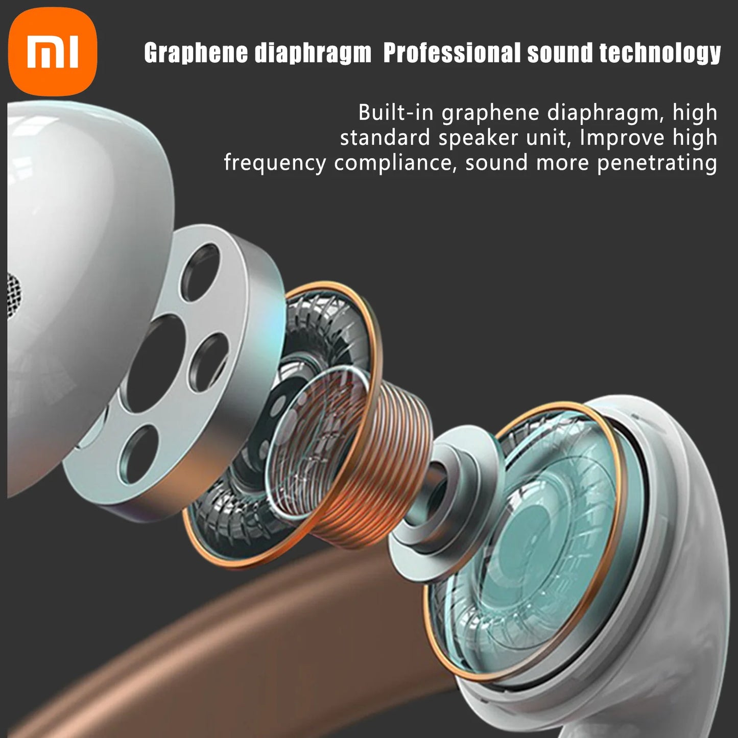 XIAOMI Wireless In Ear Headphone AP05 HiFi Stereo Sound Headphone Buds5 Bluetooth5.3 Headset With Silicone Case For Android iOS