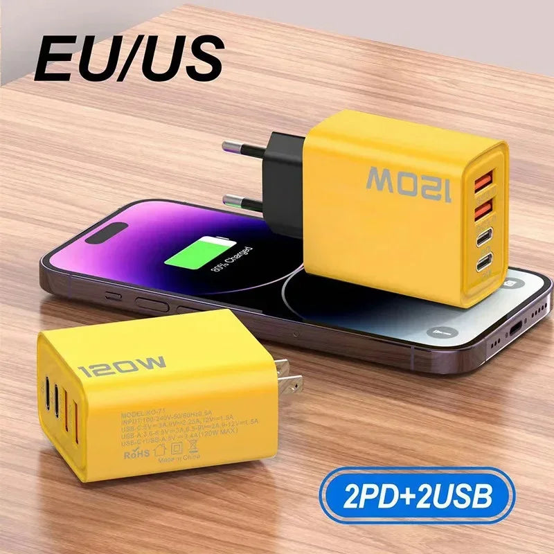 Super fast charger 120W EU/US plug