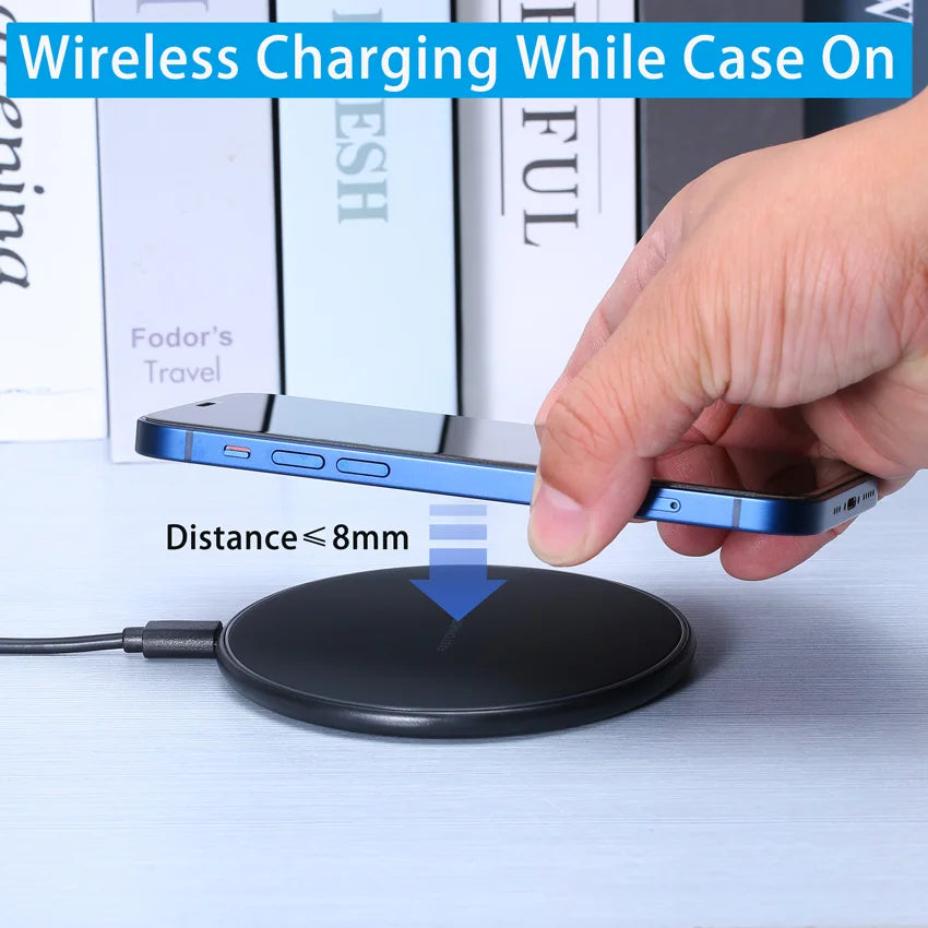 30W Wireless Charger Pad for iPhone  Samsung Xiaomi Fast Charging Docking Station